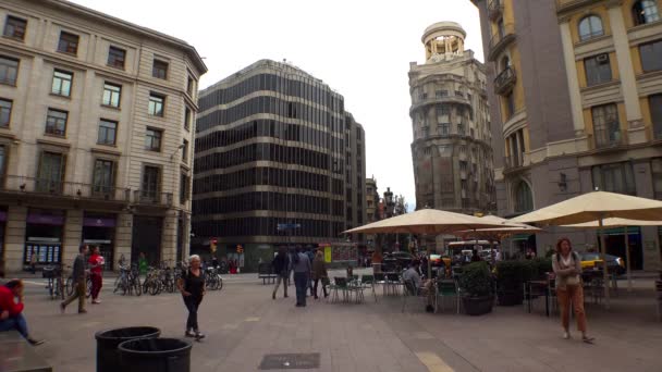 Gotiska Kvarteren Barcelona Spanien Video Uhd — Stockvideo