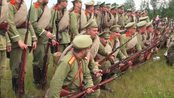 Guardia Los Soldados Rusos Primera Guerra Mundial Primera Guerra Mundial — Vídeo de stock