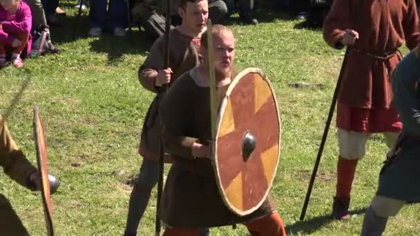 Camp Des Vikings Les Vikings Avant Bataille Guerriers Médiévaux Vidéo — Video