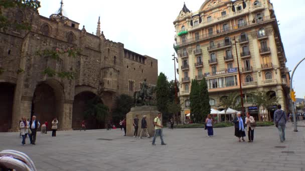 Barrio Gótico Barcelona España Video Uhd — Vídeos de Stock