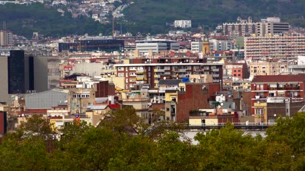 Toits Vieilles Maisons Barcelone Espagne Vidéo Uhd — Video