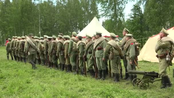 Guardia Los Soldados Rusos Primera Guerra Mundial Primera Guerra Mundial — Vídeo de stock