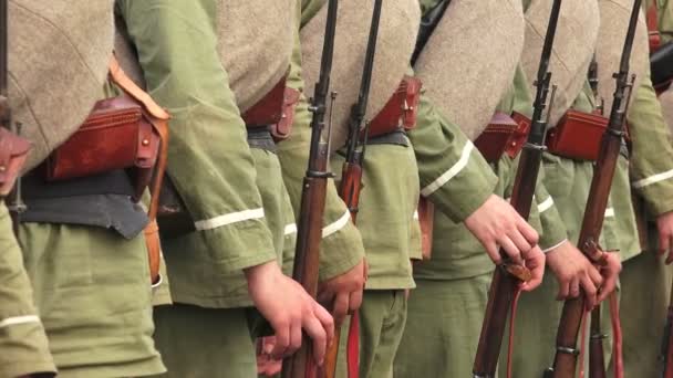 Guardia Los Soldados Rusos Primera Guerra Mundial Primera Guerra Mundial — Vídeo de stock