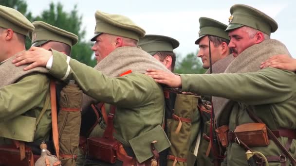 Guardia Los Soldados Rusos Primera Guerra Mundial Primera Guerra Mundial — Vídeo de stock