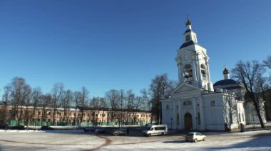 Vyborg. Transfiguration Cathedral. Architecture. Video in 4K, UHD. Real time.