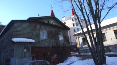 Vyborg. Old buildings, architecture, landmarks. Video in 4K, UHD. Real time.