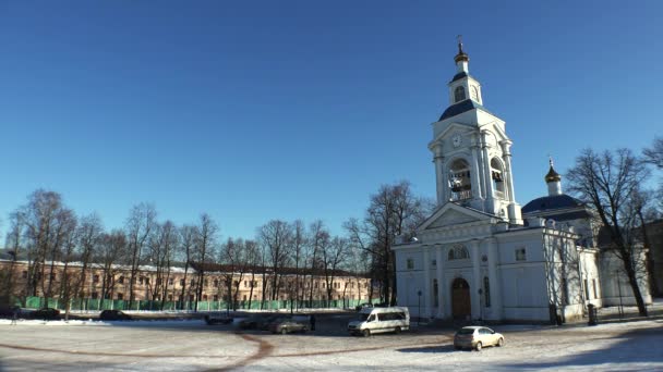Vyborg Transfiguration Cathedral Architecture Video Uhd Real Time — Video Stock