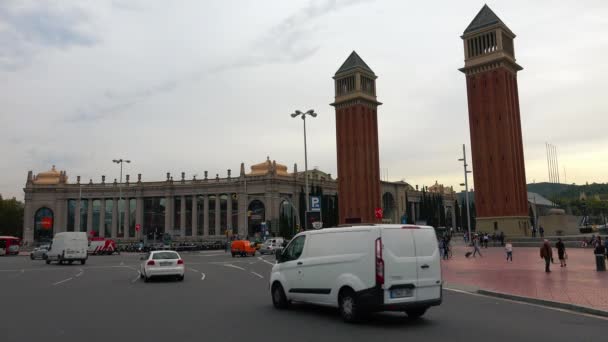 Barcelona Spania Arhitectură Case Vechi Străzi Cartiere Video Uhd — Videoclip de stoc