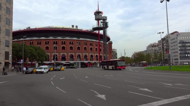 Barcelona España Arquitectura Casas Antiguas Calles Barrios Video Uhd — Vídeos de Stock