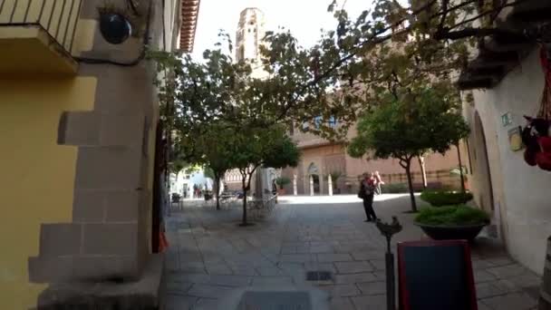 Calle Antigua Barcelona España Video Uhd — Vídeos de Stock