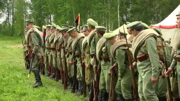 Guardia Los Soldados Rusos Primera Guerra Mundial Primera Guerra Mundial — Vídeo de stock