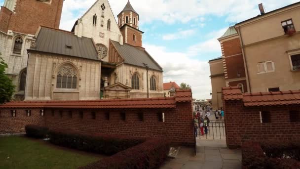 Cathédrale Wawel Sur Colline Wawel Cracovie Pologne Vidéo Uhd — Video