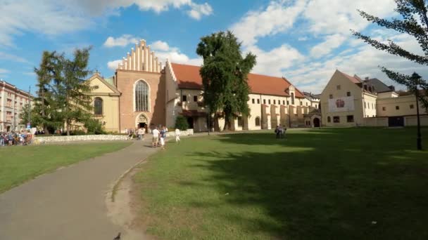 Kościół Bernardyna Sieny Krakowie Polsce Film Rozdzielczości Uhd — Wideo stockowe