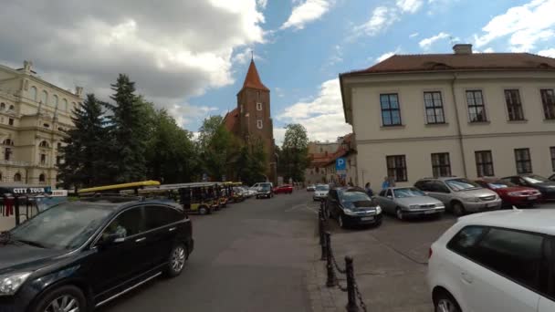 Katolický Kostel Bernardina Sieny Krakov Polsko Video Uhd — Stock video