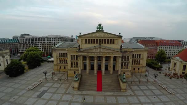 Luchtfoto Konzerthaus Berlijn Het Berlin Drama Theater Het Centrum Berlijn — Stockvideo