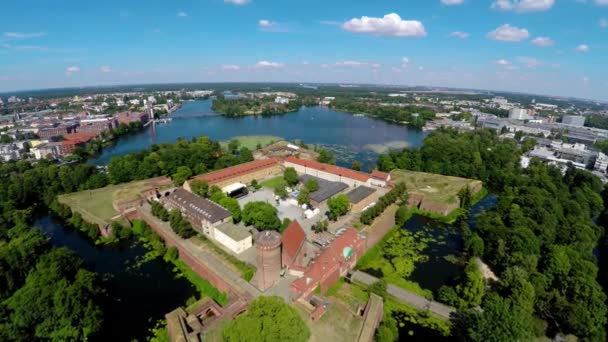 Vista Aerea Cittadella Spandau Berlino Germania Video Uhd — Video Stock