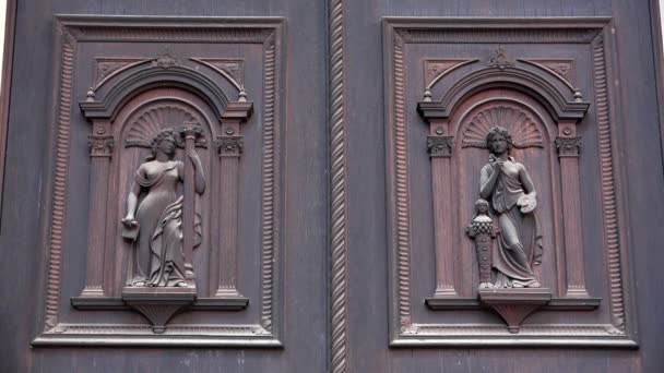 Bellissimo Stucco Bassorilievo Sulla Facciata Antico Palazzo Potsdam Germania — Video Stock