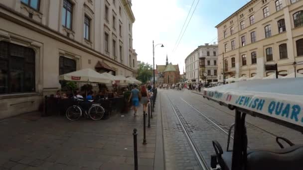 Krakowie Polsce Architektura Stare Domy Ulice Dzielnice Film Rozdzielczości Uhd — Wideo stockowe