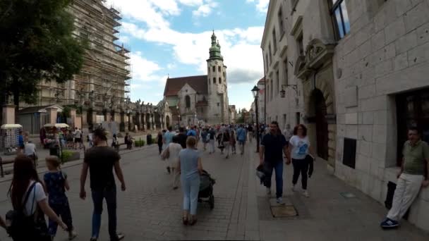 Католицька Церква Святого Бернардіно Сієни Краків Польща Відео Uhd — стокове відео