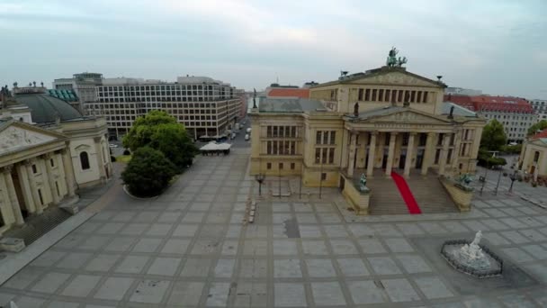 Luchtfoto Konzerthaus Berlijn Het Berlin Drama Theater Het Centrum Berlijn — Stockvideo