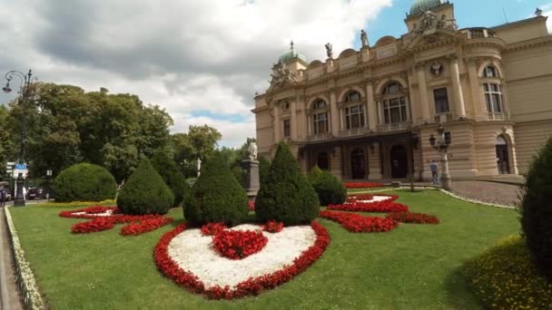 Juliusz Slowacki Theatre Krakow Poland Video Uhd — Stock Video