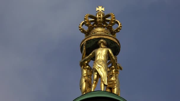 Чудова Стара Статуя Парку Потсдам Німеччина Відео Uhd — стокове відео