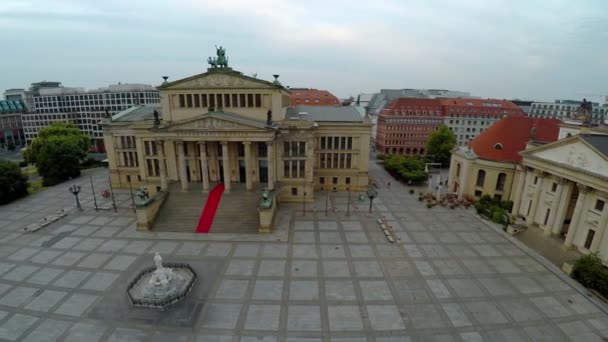 Luchtfoto Konzerthaus Berlijn Het Berlin Drama Theater Het Centrum Berlijn — Stockvideo