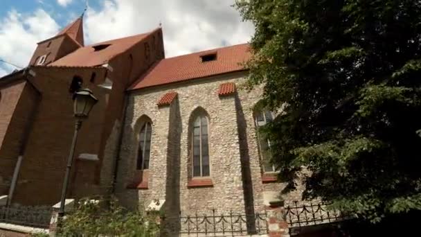 Katolska Kyrkan Bernardino Siena Krakow Polen Video Uhd — Stockvideo