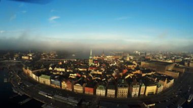 Stockholm. Eski kasaba. Mimarlık, eski evler, sokaklar ve mahalleler.