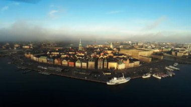 Stockholm. Eski kasaba. Mimarlık, eski evler, sokaklar ve mahalleler.