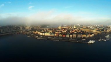 Stockholm. Eski kasaba. Mimarlık, eski evler, sokaklar ve mahalleler.