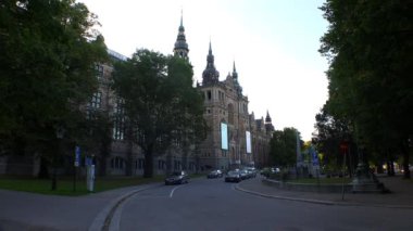 Nordiska Müzesi. Stockholm 'deki Etnografi Müzesi. İsveç. 4K 'da video, UHD