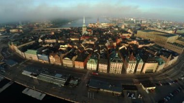 Stockholm. Eski kasaba. Mimarlık, eski evler, sokaklar ve mahalleler.