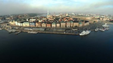 Stockholm. Eski kasaba. Mimarlık, eski evler, sokaklar ve mahalleler.