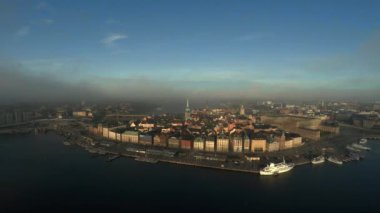 Stockholm. Eski kasaba. Mimarlık, eski evler, sokaklar ve mahalleler.