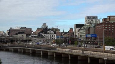 Stockholm Merkez İstasyonu. İsveç. 4K 'da video, UHD