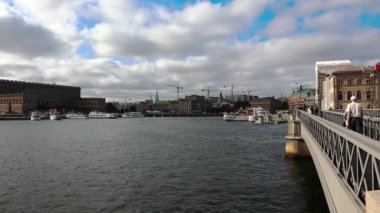 Stockholm, İsveç 'teki Skeppsholmen Adası' na. 4K 'da video, UHD