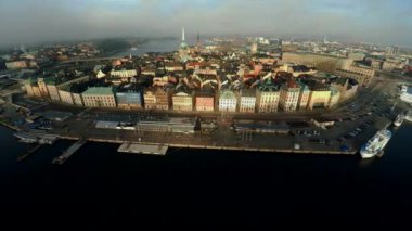 Stockholm. Eski kasaba. Mimarlık, eski evler, sokaklar ve mahalleler.