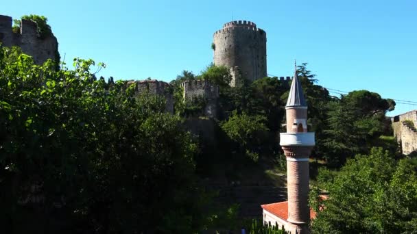 イスタンブール トルコ 2017年夏 イスタンブールのルメリ ヒサリ要塞 トルコだ Uhdでのビデオ — ストック動画