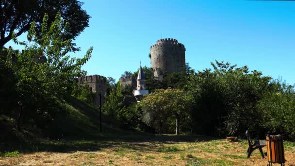 Istanbul Turkey Summer 2017 Fästningen Rumeli Hisari Istanbul Turkiet Video — Stockvideo