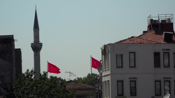 Istanbul Turquia Summer 2017 Antiga Mesquita Centro Istambul Turquia Vídeo — Vídeo de Stock