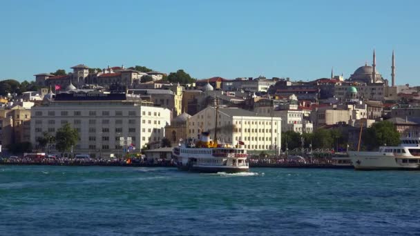 Istanbul Turkey Summer 2017 Αρχαίο Τζαμί Στο Κέντρο Της Κωνσταντινούπολης — Αρχείο Βίντεο