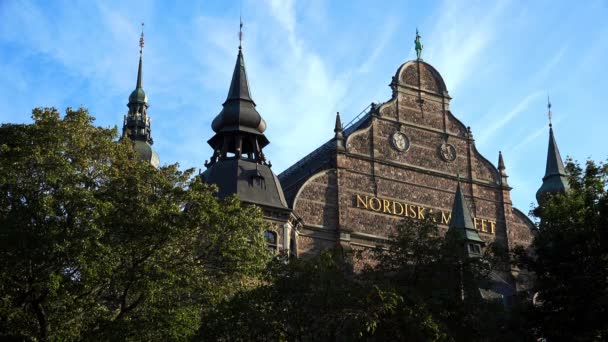 Nordiska Museet Музей Етнографії Стокгольмі Швеція Відео Uhd — стокове відео