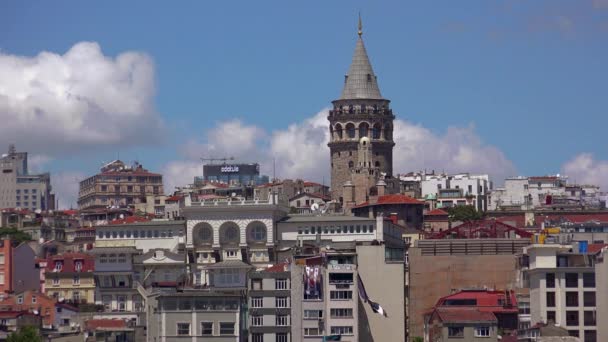 伊斯坦布尔 土耳其 2017年夏天 伊斯坦布尔加拉塔 Galata Tower 土耳其 Uhd视频 — 图库视频影像