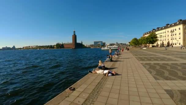 스톡홀름의 시청입니다 스웨덴 Uhd 비디오 — 비디오