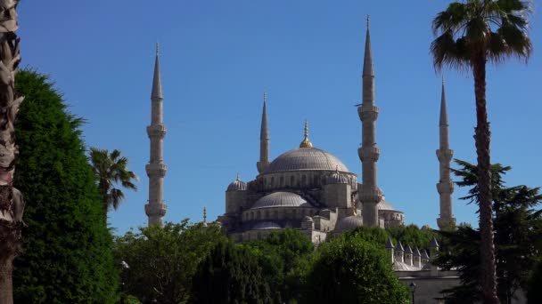 Blå Moskén Sultan Ahmed Moskén Istanbul Turkiet Video Uhd — Stockvideo