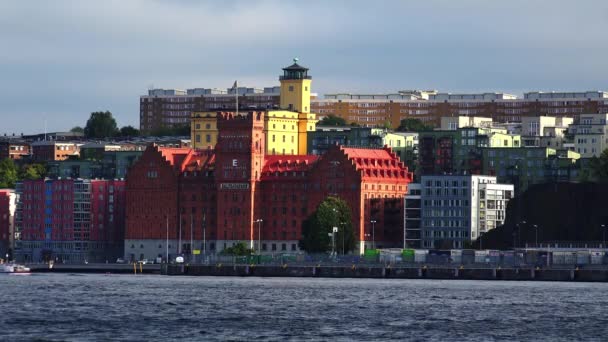 Sztokholm Stare Miasto Architektura Stare Domy Ulice Dzielnice Szwecja Film — Wideo stockowe