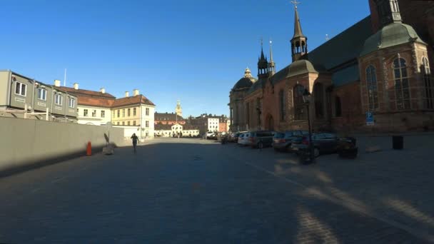 Estocolmo Casco Antiguo Arquitectura Casas Antiguas Calles Barrios Suecia Video — Vídeo de stock