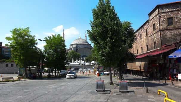 Stanbul Turkey Yaz 2017 Stanbul Merkezinde Antik Cami Hindi Video — Stok video