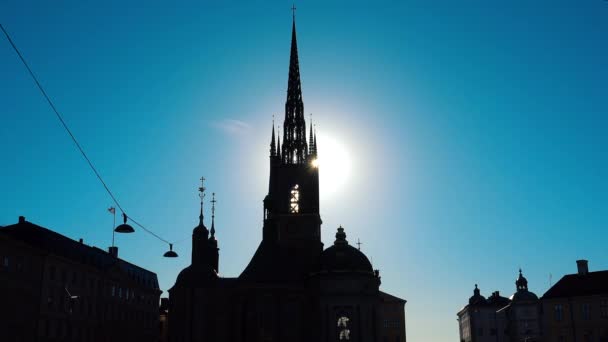 ストックホルムの教会 スウェーデンだ Uhdでのビデオ — ストック動画